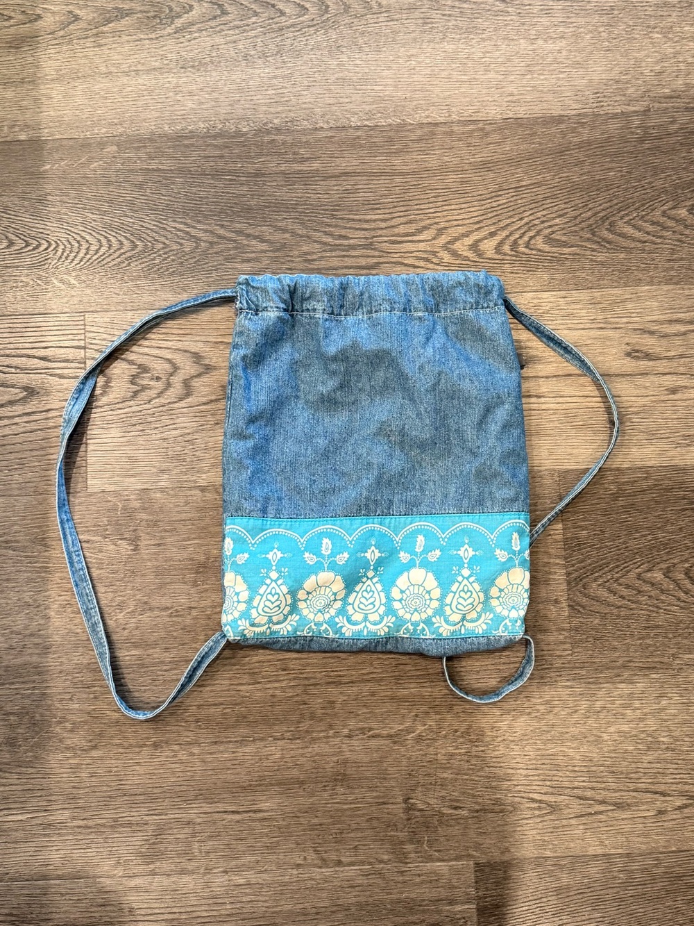 Denim summer backpack for kid